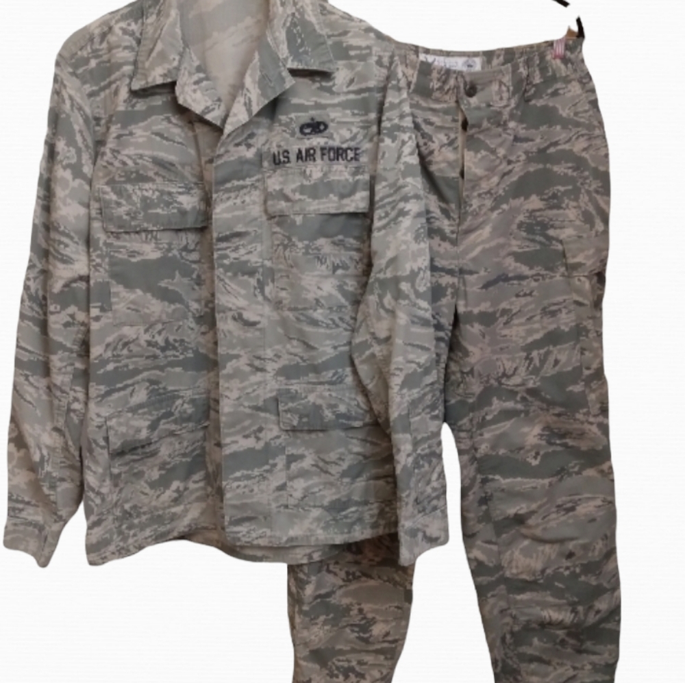 Airforce fatigues/ABU set- pants 34-36"x32" jacket L